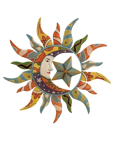 Colored Metal Eclectic Outdoor Wall Decor, 15" H x 26" L