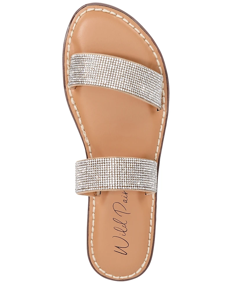 Wild Pair Ginnie Double-Band Slide Flat Sandals, Created for Macy's