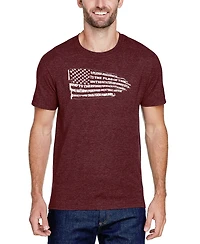 Men's Premium Blend Word Art Pledge of Allegiance Flag T-shirt