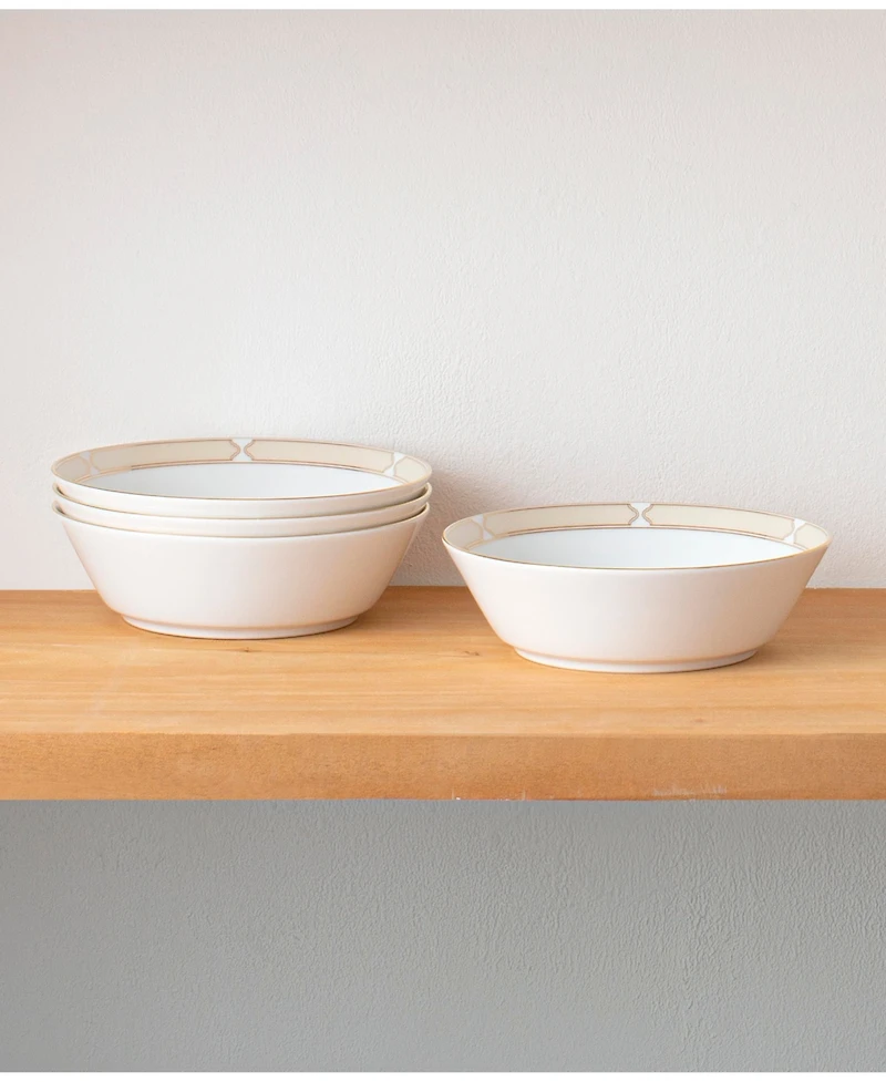 Noritake Eternal Palace Gold Set of 4 Soups, 7", 20 Oz