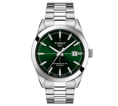 Tissot Men's Swiss Automatic Gentleman Powermatic 80 Silicium Stainless Steel Bracelet Watch 40mm