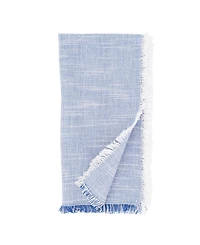 Saro Lifestyle Fringe Napkins with Two-Tone Design, Set of 4, 20" x