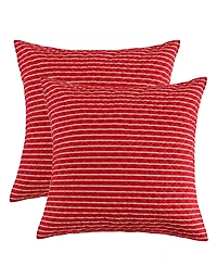 Levtex Santa Claus Lane Stripe 2-Pc. Sham Set, European