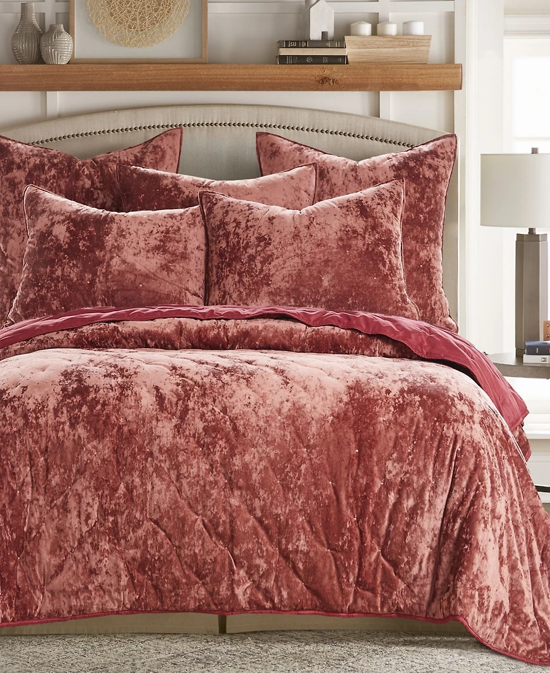 Levtex Abruzzi Velvet Reversible Quilt, Full/Queen