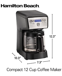 Hamilton Beach 12-Cup Compact Programmable Coffee Maker