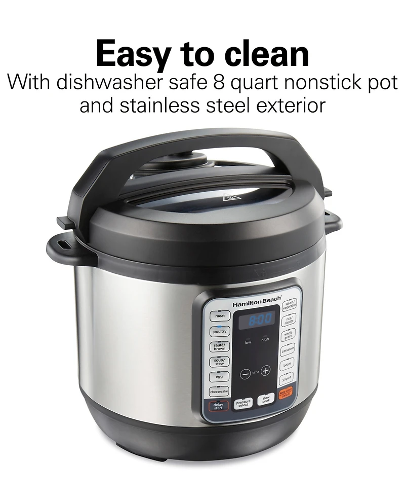 Hamilton Beach QuikCook 8-Qt. Multifunction Pressure Cooker