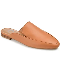Journee Collection Women's Akza Wide Width Slip On Square Toe Mules Flats