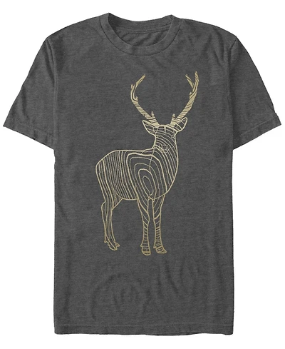 Fifth Sun Men's Stag Tree Grain Short Sleeve Crew T-shirt