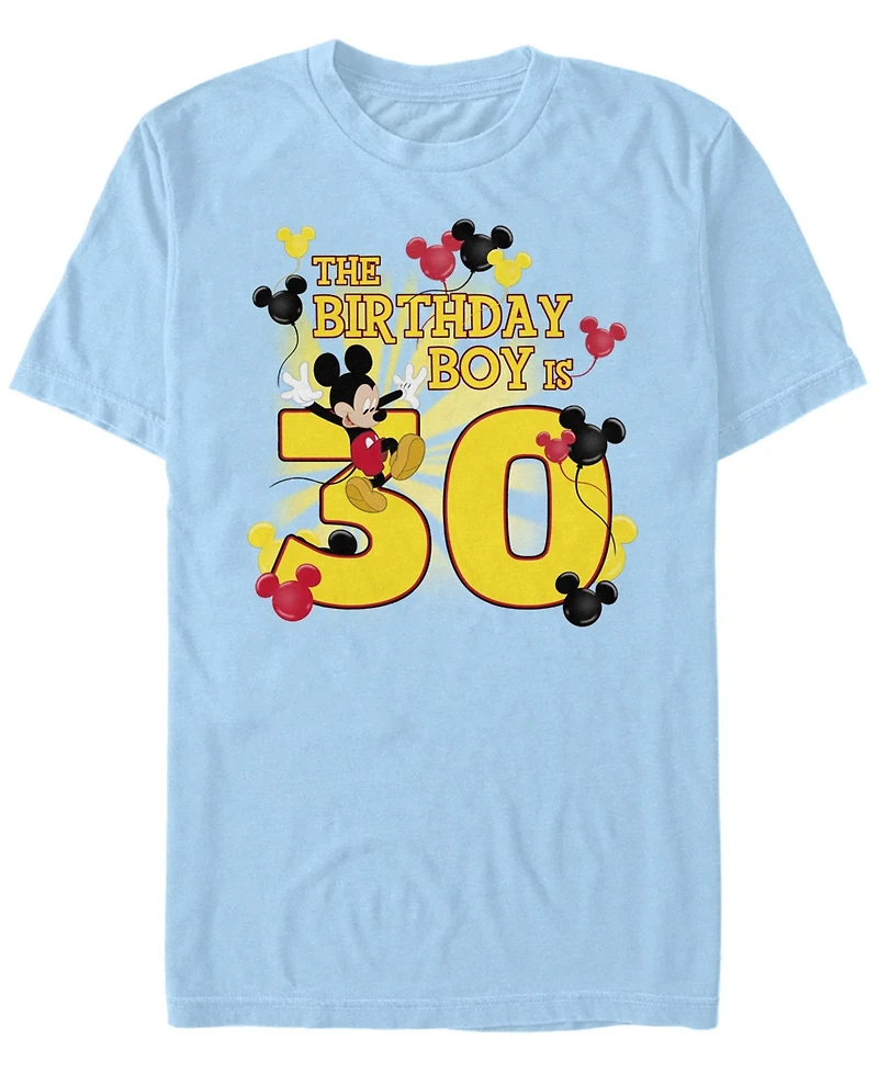 Fifth Sun Men's Mickey Birthday Short Sleeve Crew T-shirt