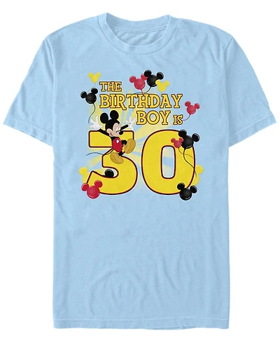 Fifth Sun Men's Mickey Birthday Short Sleeve Crew T-shirt