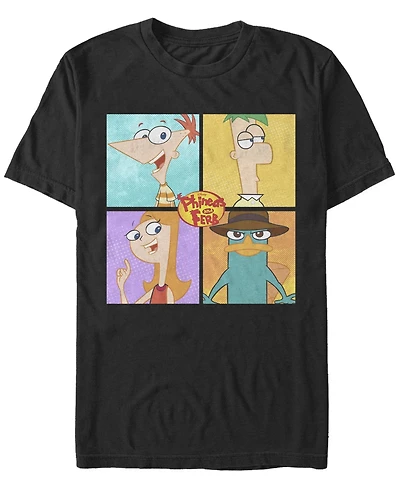 Fifth Sun Men's 4 Character Boxup Short Sleeve Crew T-shirt