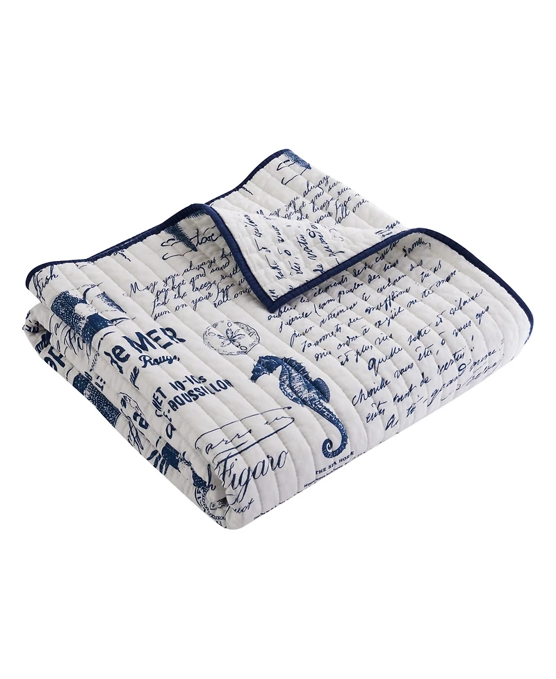Levtex Beach Life Reversible Quilted Throw, 50" x 60"