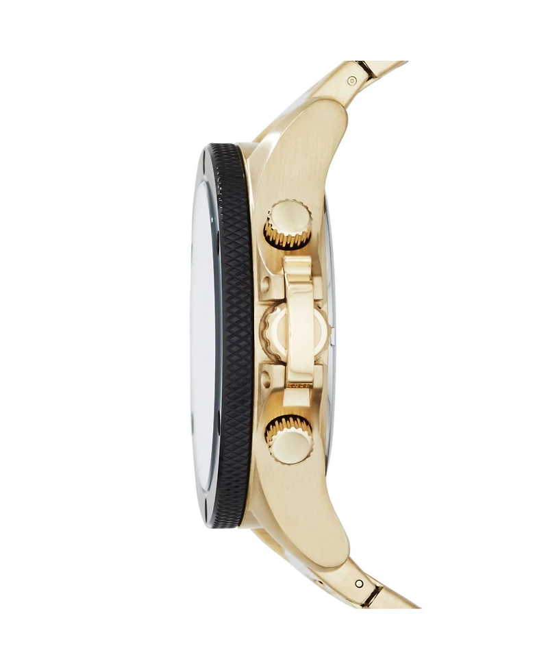 A|X Armani Exchange Men's Chronograph Gold Tone Stainless Steel Bracelet Watch 48mm