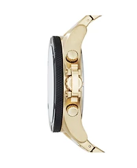 A|X Armani Exchange Men's Chronograph Gold Tone Stainless Steel Bracelet Watch 48mm
