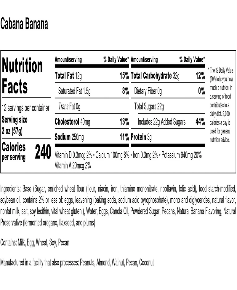 Dockside Market Cabana Banana Bundt Cake, 24 oz