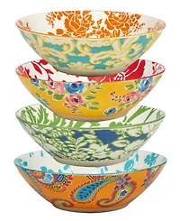 Damask Floral Set of 4 Soup Bowl