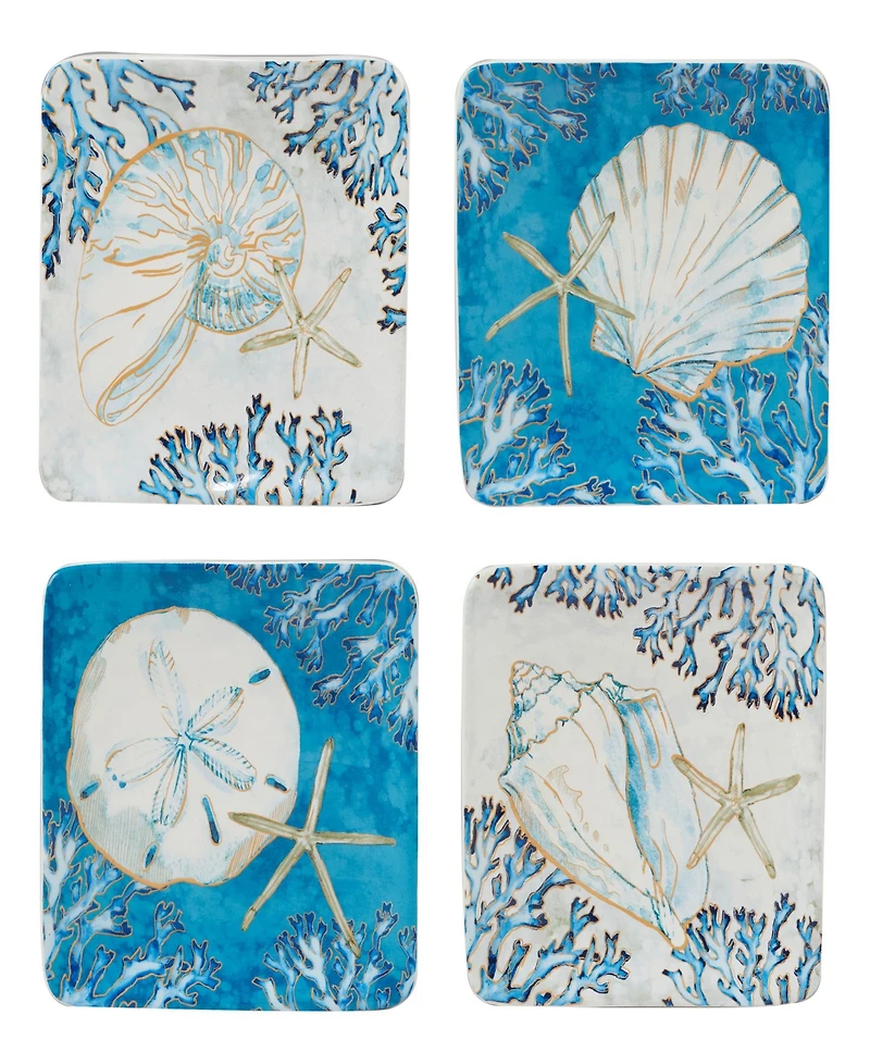 Playa Shells Set of 4 Canape Plates
