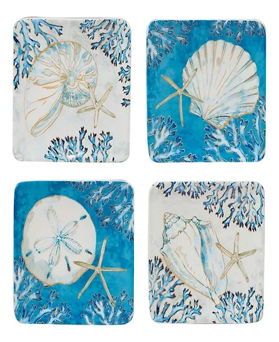 Playa Shells Set of 4 Canape Plates
