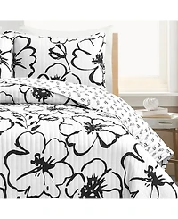 Lush Decor Scandinavian Floral 3 Piece Quilt Set