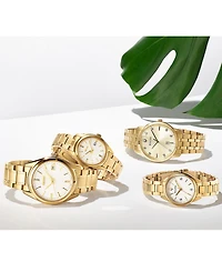 Bulova Men's Sutton Diamond-Accent Gold-Tone Stainless Steel Bracelet Watch 40mm