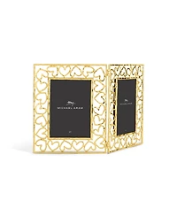 Michael Aram Double Heart Frame Gold 5x7