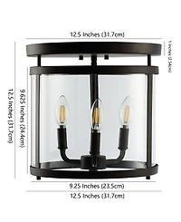 Ciel Simple Farmhouse 3-Light Rustic Vintage Led Flush Mount