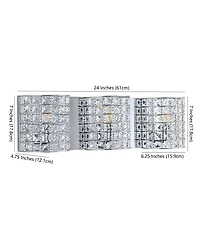 Clara Deco 3-Light Classic Glam Led Vanity Light