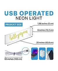 Hello Gorgerous Contemporary Glam Acrylic Box Usb Operated Led Neon Light
