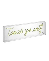 Treat Yo Self Contemporary Glam Acrylic Box Usb Operated Led Neon Light