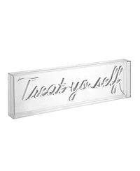 Treat Yo Self Contemporary Glam Acrylic Box Usb Operated Led Neon Light
