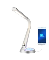 Milton Aluminum Contemporary Minimalist Adjustable Head Dimmable Usb Charging Led Task Lamp