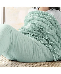 Lush Decor Kids Mermaid Ruffle Mermaid Tail Sherpa Throw