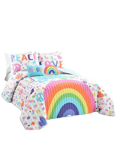 Lush Decor Kids Unicorn Rainbow 5-Pc. Quilt Set, Full/Queen