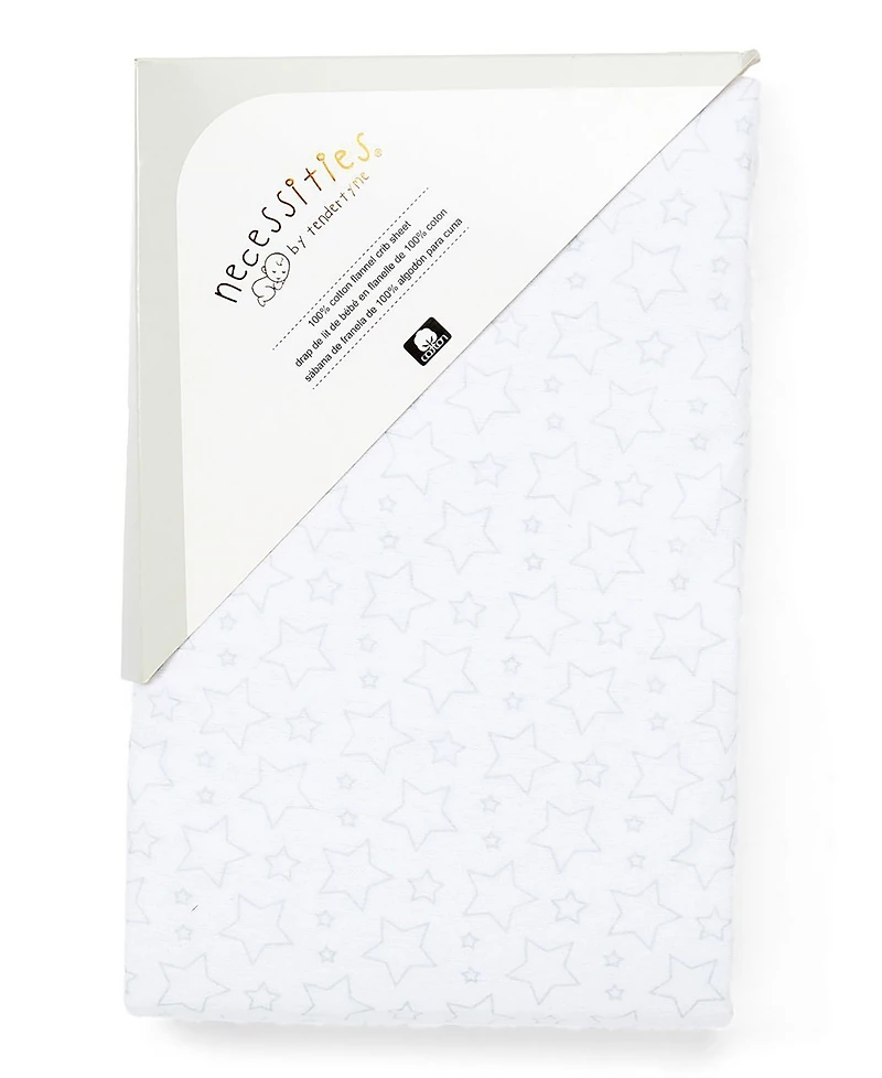 Baby Boys and Girls Flannel Star Crib Sheet