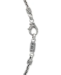 Effy Diamond Crossover Vertical Bar 18" Pendant Necklace (1/20 ct. t.w.) in Sterling Silver & 18k Gold