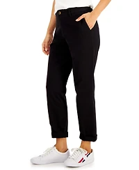 Tommy Hilfiger Women's Th Flex Hampton Cuffed Chino Straight-Leg Pants, Created for Macy's
