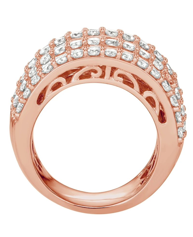 Diamond Five Row Band (5 ct. t.w.) 14k White, Yellow or Rose Gold