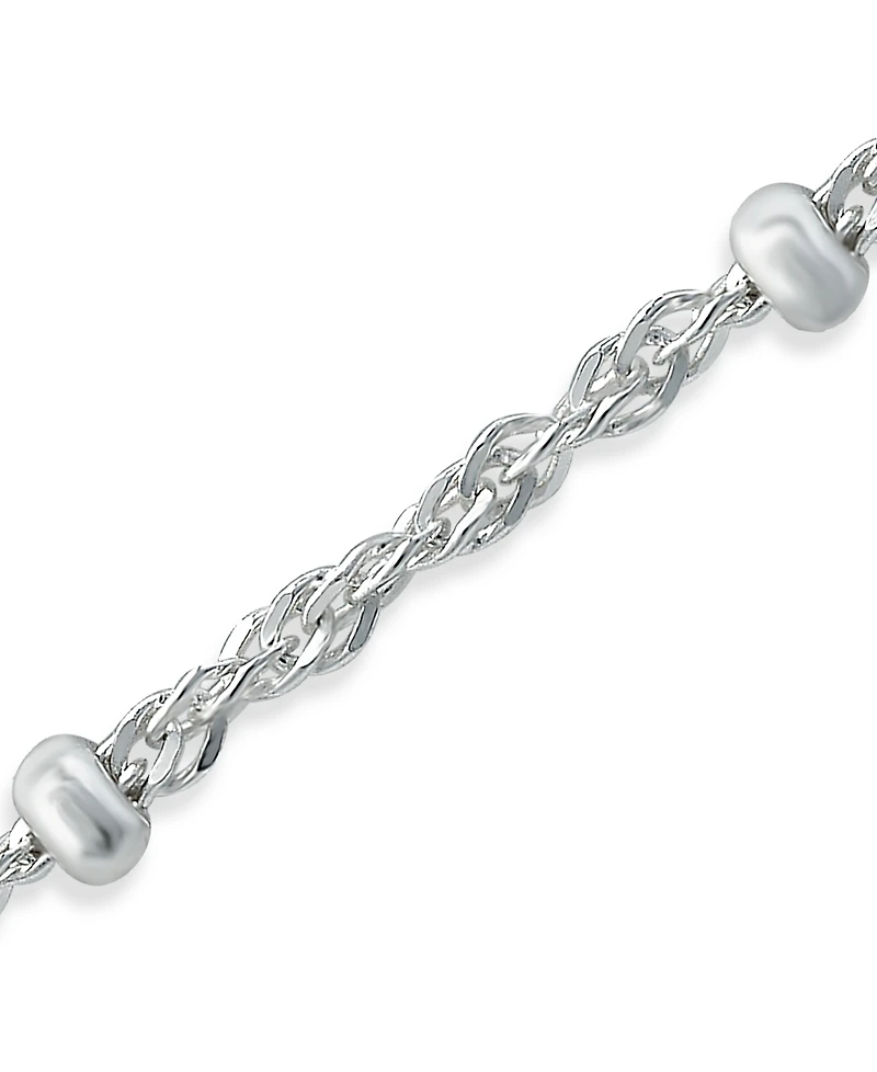 Giani Bernini Sterling Silver Necklace, 18" Small Bead Singapore Chain