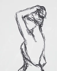 Madison Park Feminine Figures 2 Piece Deckle Edge Sketch Framed Wall Art Set, 17" x 21"