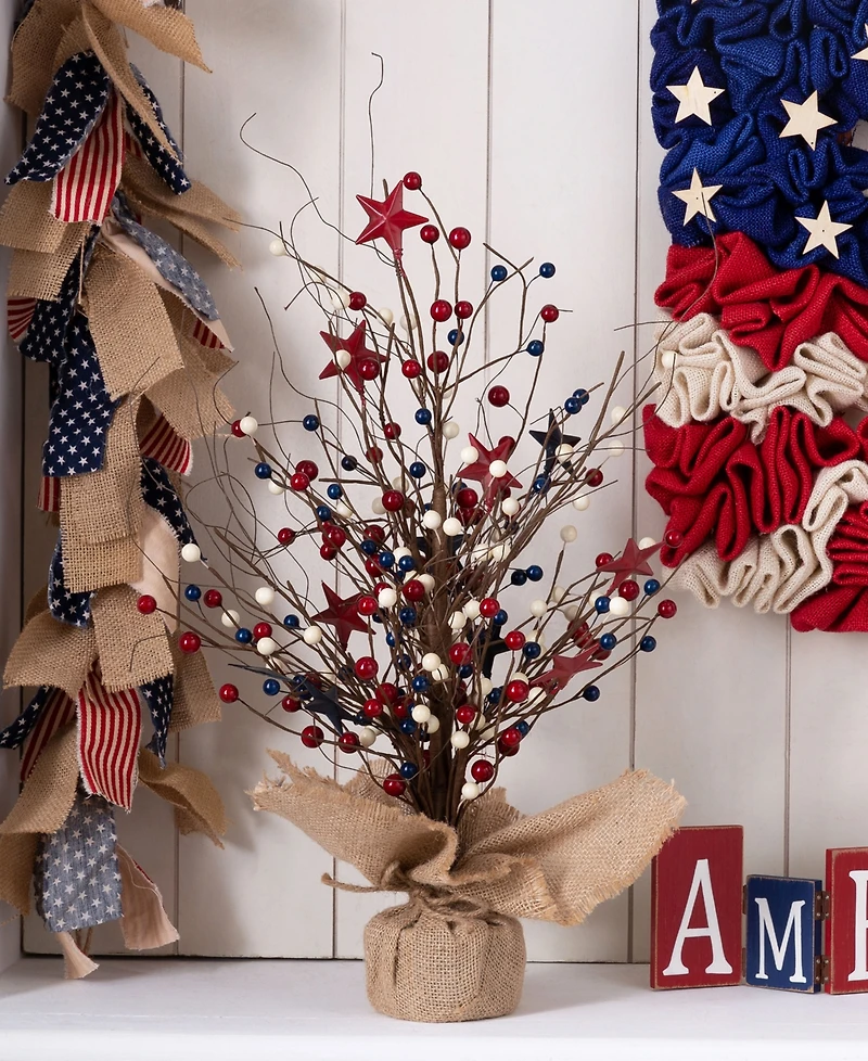 Glitzhome Americana Berry Table Tree