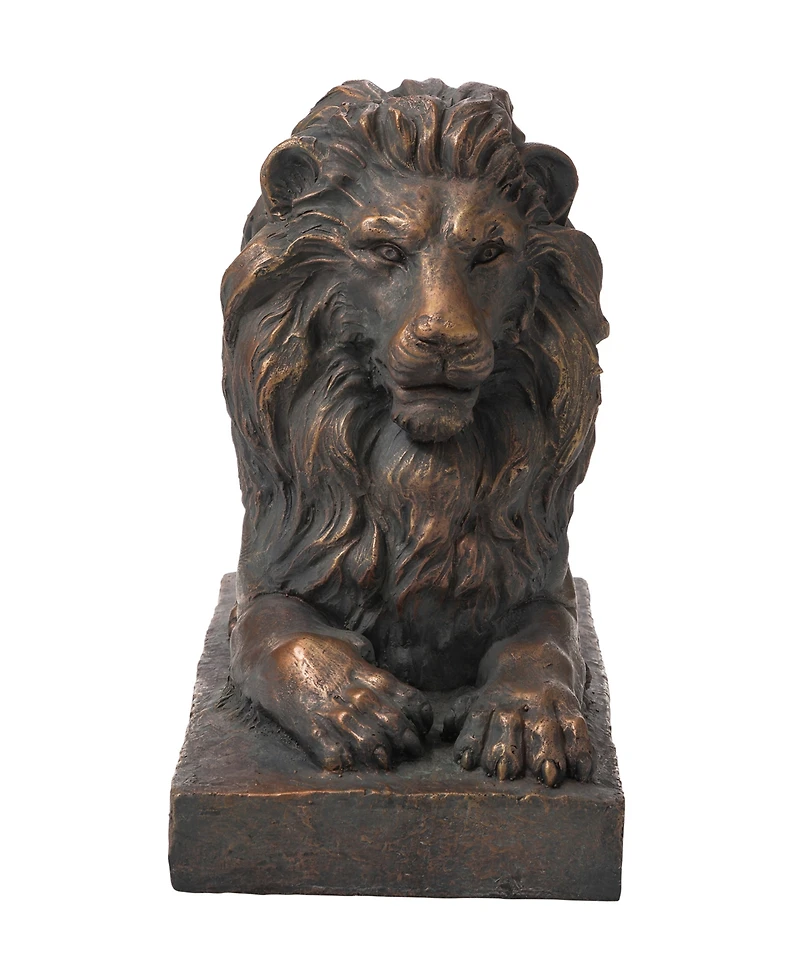 Glitzhome Lying Guardian Lion Statue
