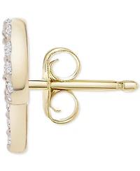 Wrapped Diamond Initial Single Stud Earring (1/20 ct. t.w.) in 14k Gold, Created for Macy's