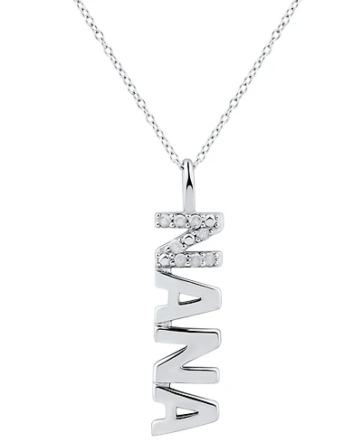 Diamond "Nana" Pendant Necklace (1/10 ct. t.w.) in Sterling Silver
