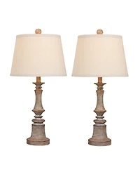 Fangio Lighting Candlestick Resin Table Lamps, Set of 2