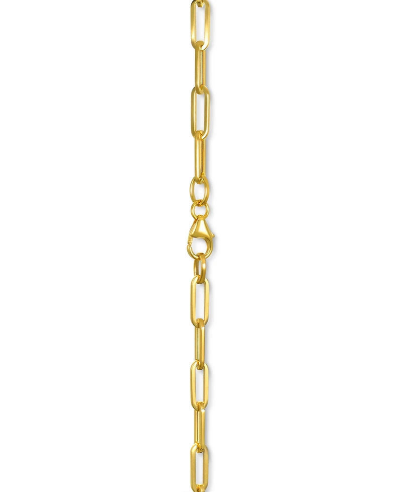 Italian Gold Paperclip Link 18" Chain Necklace in 14k Gold