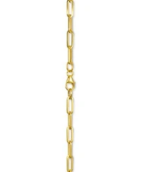 Italian Gold Paperclip Link Chain Necklaces In 14k Gold