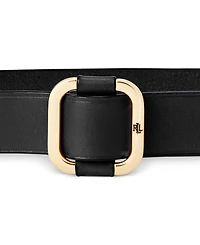 Lauren Ralph Women's Leather Slide-Buckle Belt