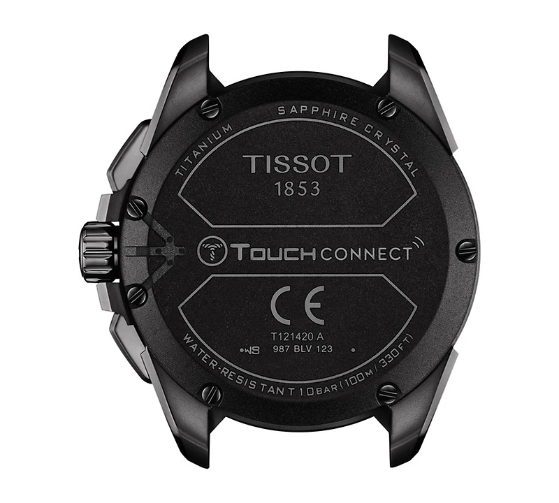 Tissot Men's Swiss T-Touch Connect Solar Black Rubber Strap Smart Watch 48mm