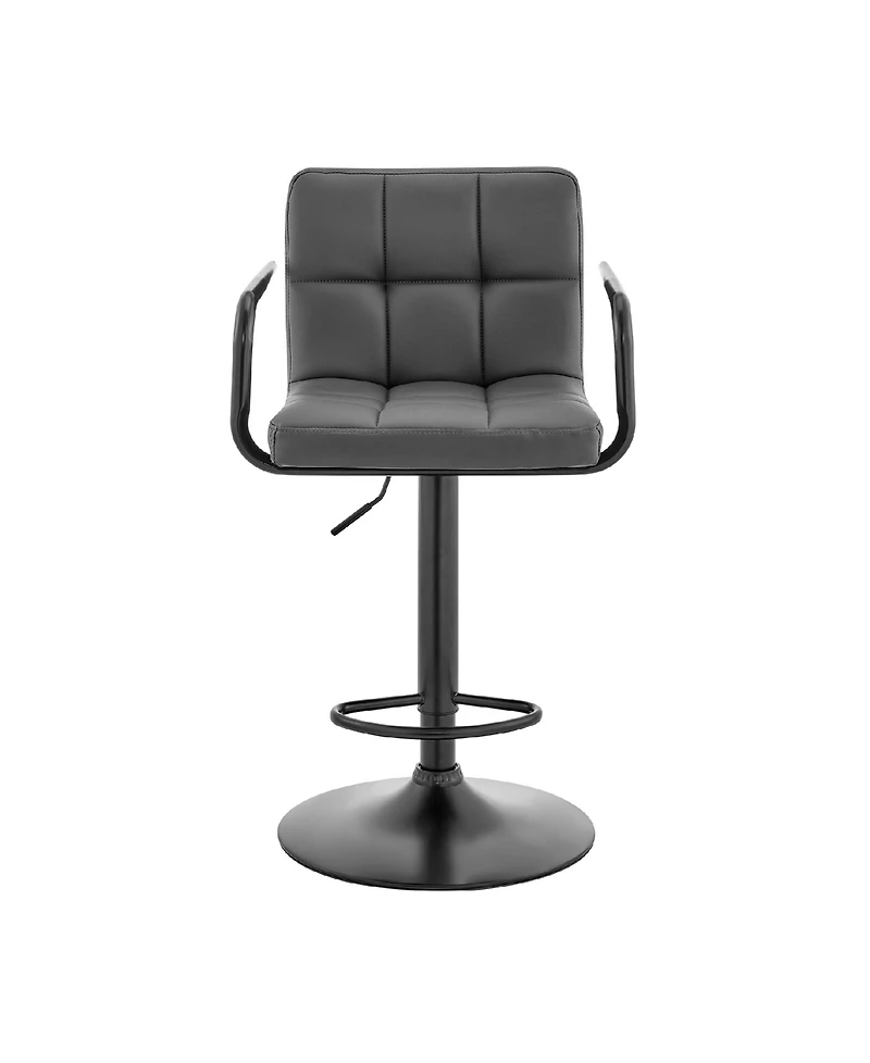 Laurant Adjustable Faux Leather Swivel Bar Stool