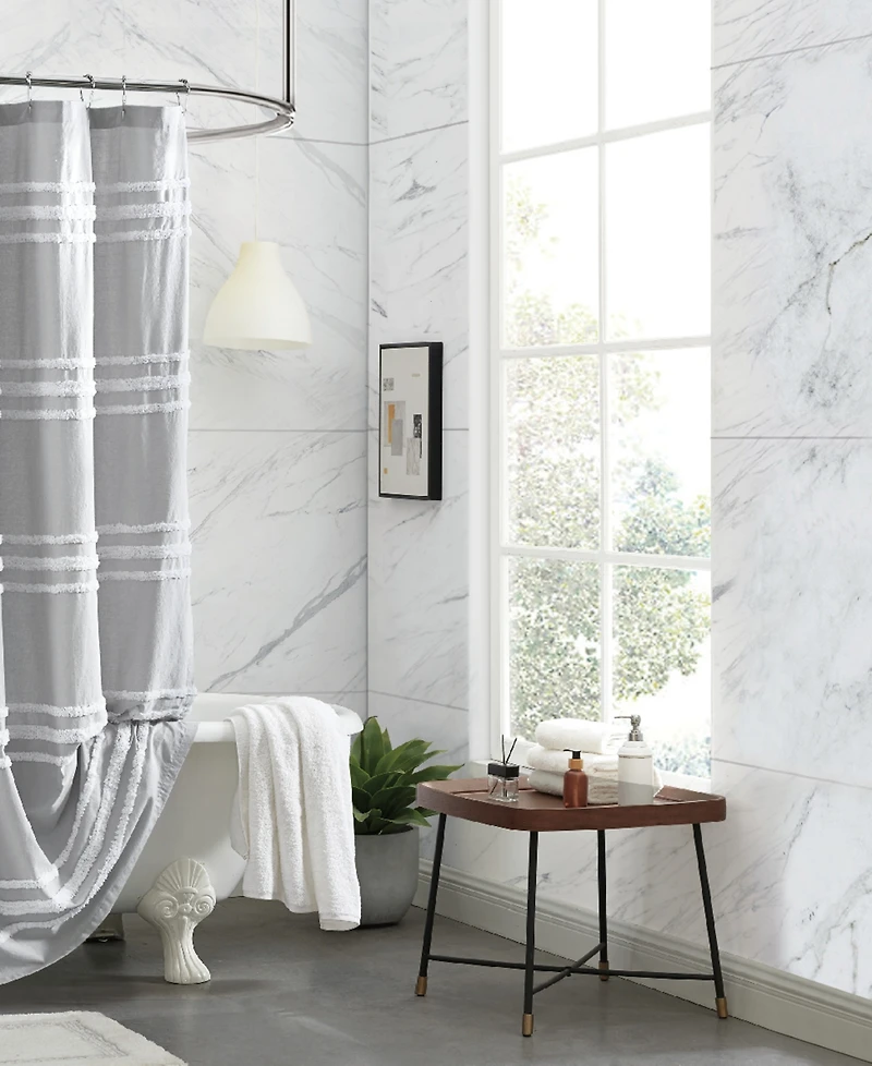 Dkny Chenille Stripe Shower Curtain, 72" x
